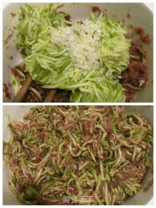 西葫芦猪肉饼的做法步骤：5