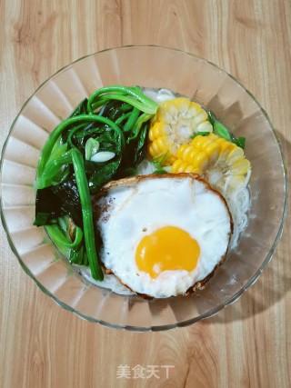 青菜鸡蛋面条的做法步骤：10