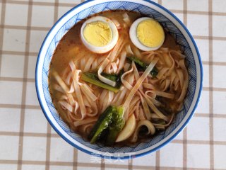 莴笋叶汤面的做法步骤：8