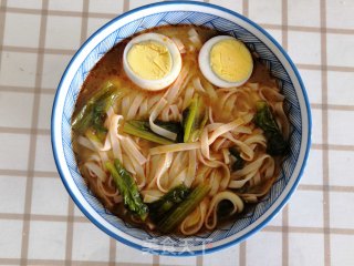 莴笋叶汤面的做法步骤：10