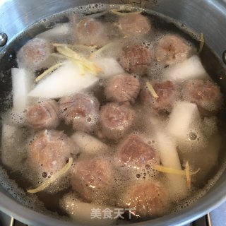萝卜牛肉丸汤的做法步骤：5