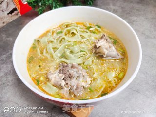 筒骨菠菜面的做法步骤：9