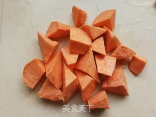 红薯红豆桂花粥的做法步骤：3