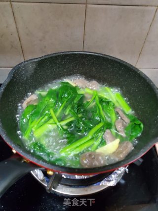 牛筋丸菜心汤的做法步骤：6