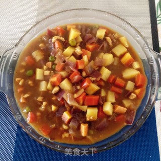 鸡肉鲜蔬咖喱羹（边角料做大餐）的做法步骤：7