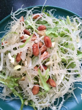 花生苦菊拌石花菜的做法步骤：15