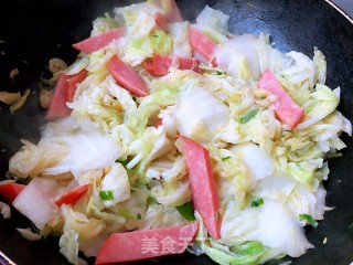 火腿蟹味菇炖白菜的做法步骤：8