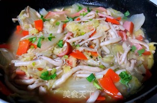 火腿蟹味菇炖白菜的做法步骤：11