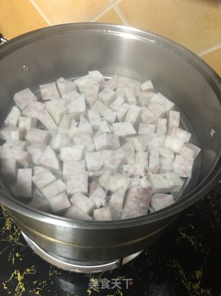 芋泥糕的做法步骤：3