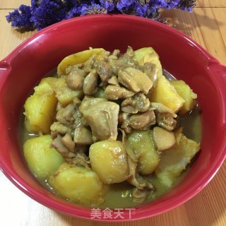 咖喱土豆烧鸡块的做法步骤：9