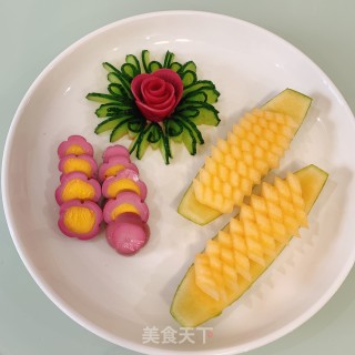 哈密瓜摆盘的做法步骤：9