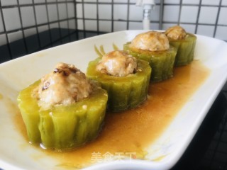苦瓜酿肉的做法步骤：2
