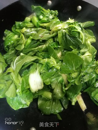 炒上海青菜心的做法步骤：7