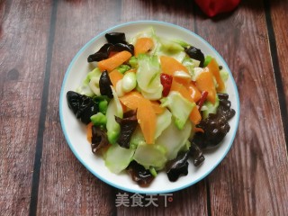胡萝卜木耳炒儿菜的做法步骤：11