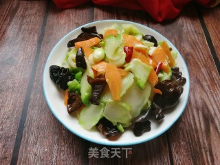 胡萝卜木耳炒儿菜的做法步骤：12