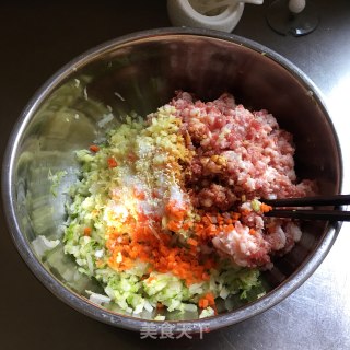 猪肉白菜饺子的做法步骤：2