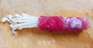 蒸肥牛金针菇的做法步骤：3