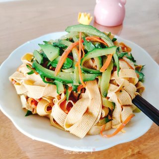 三丝豆皮的做法步骤：7