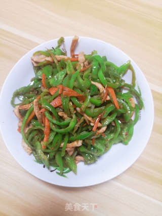 青椒炒肉丝的做法步骤：5