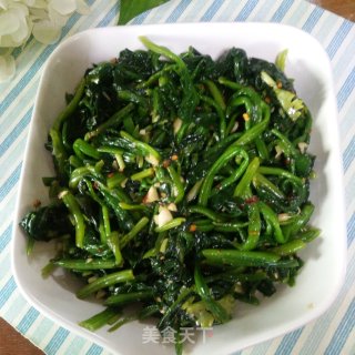 响油菠菜的做法步骤：5