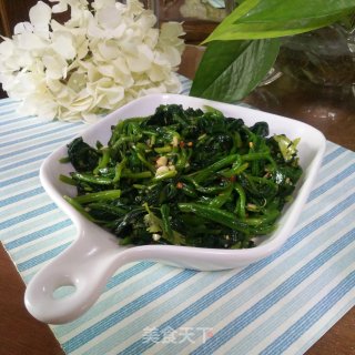 响油菠菜的做法步骤：6