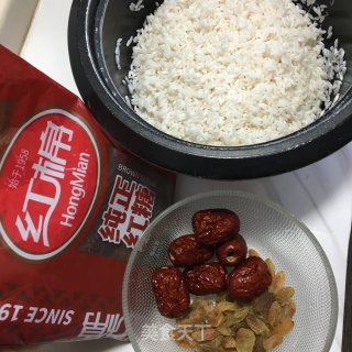 美味红糖糯米饭的做法步骤：1