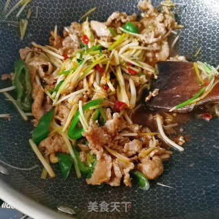 荞子炒牛肉的做法步骤：9