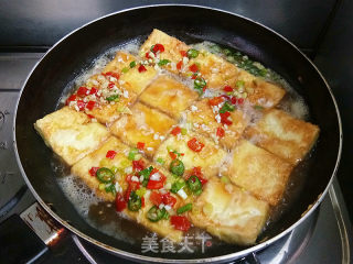 浇汁煎焖豆腐的做法步骤：9