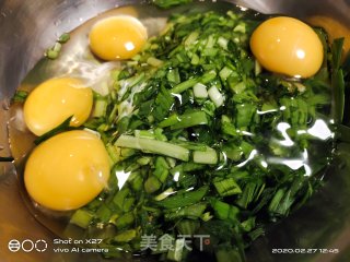 韭菜煎鸡蛋的做法步骤：2