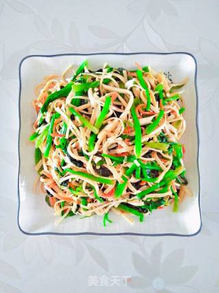 干豆腐拌菠菜的做法步骤：6