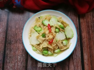 儿菜烩豆腐皮的做法步骤：10
