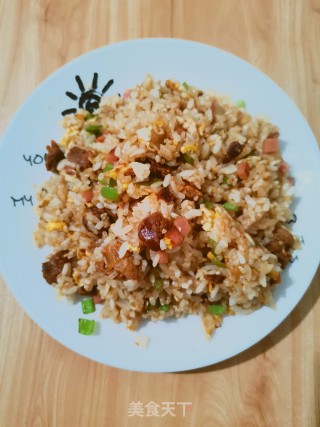 油炸炒饭的做法步骤：11