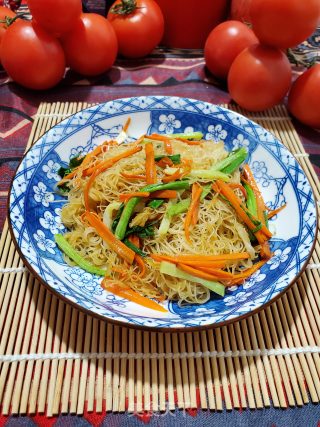 素炒细米粉的做法步骤：8