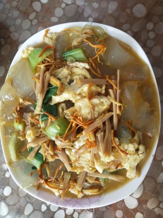鸡蛋烩粉片的做法步骤：9