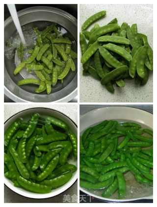 墨鱼丸炒荷兰豆的做法步骤：2