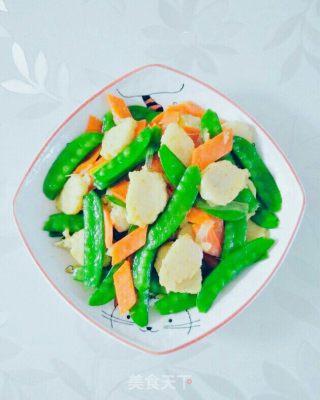 墨鱼丸炒荷兰豆的做法步骤：6