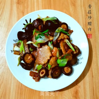 香菇炒腊肉的做法步骤：6