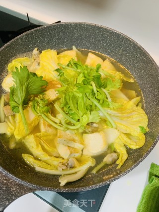 白菜煎豆腐汤的做法步骤：9