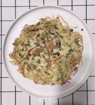 快手早餐土豆丝煎饼的做法步骤：5