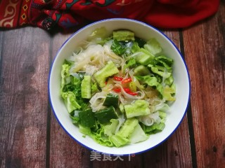 黄瓜生菜拌粉条的做法步骤：5
