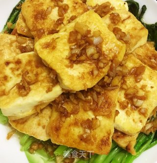 蒜香煎豆腐的做法步骤：7