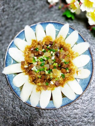 腊肉蒸山药的做法步骤：7