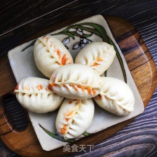 孜然胡萝卜牛肉包的做法步骤：17