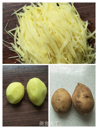 街头小吃一土豆丝饼的做法步骤：1