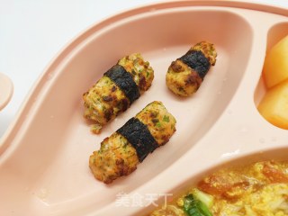 宝宝辅食香煎蔬菜三文鱼泥的做法步骤：6