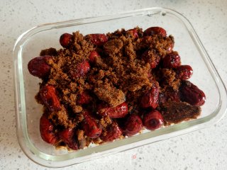 红枣蒸核桃的做法步骤：3