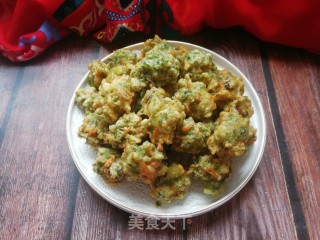 炸迷迷蒿丸子的做法步骤：15