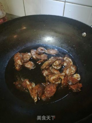 儿菜炒麻辣肠的做法步骤：5