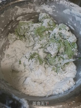 紫薯馅艾草青团的做法步骤：14