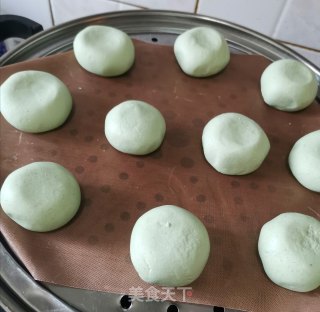 紫薯馅艾草青团的做法步骤：18